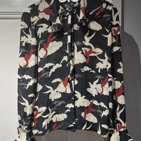 EMILIO RICCI- BIRD BLOUSE - Picture 2 of 7